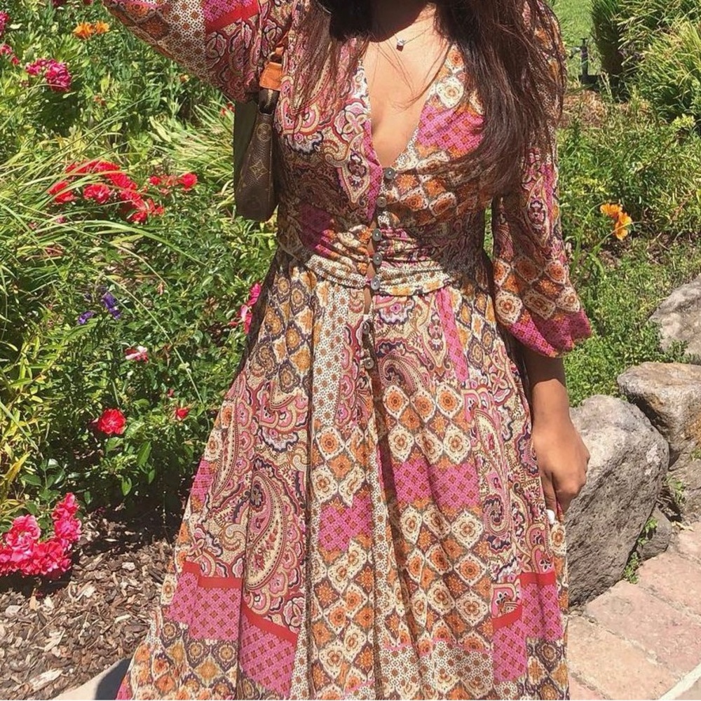 Zara Paisley Maxi Dress XS